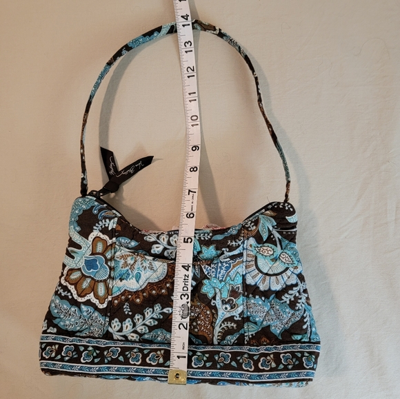 Vera Bradley Brown/Aqua Handbag - Picture 4 of 7